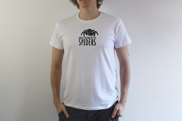 Spinnen T-Shirt "Easily distracted by spiders"