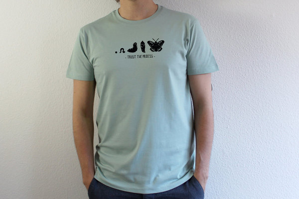 Evolution T-Shirt mit Schmetterling "Trust the Process"