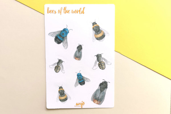 Sticker Sheet - Wildbienen