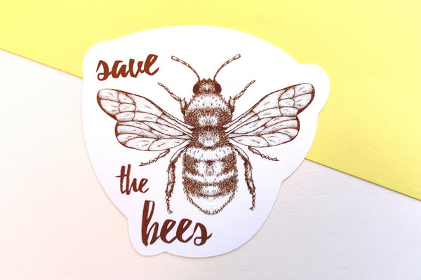 Vinyl Sticker "save the bees"