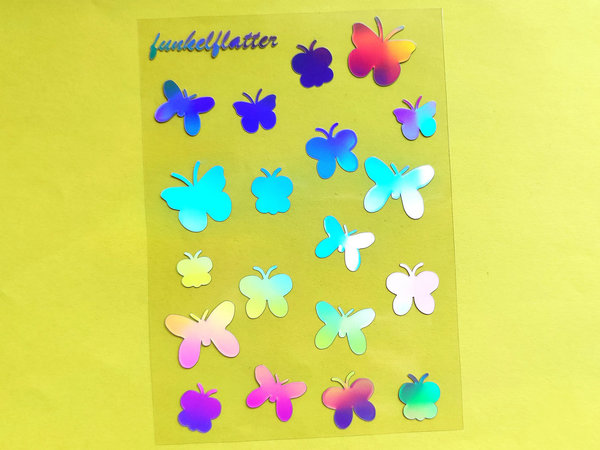 Holo Sticker Sheet - Schmetterlinge