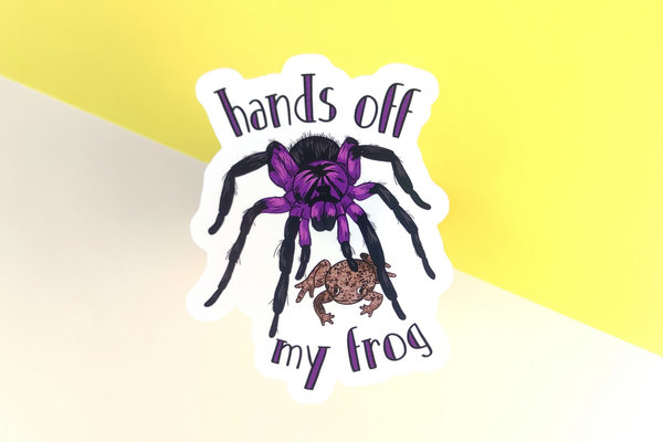 Vinyl Sticker - "hands off my frog!"